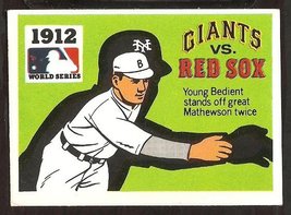 1971-78 Fleer World Series 1912 Giants Vs Red Sox # 10 VG+/EX - £2.34 GBP