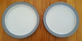 DANSK Bistro Ringsted White Blue Stripes Salad Lunch luncheon plates set... - £7.50 GBP