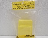 Vintage Yellow Plastic Cigarette Case / Slot For Matchbook - Bryco USA New - $19.70
