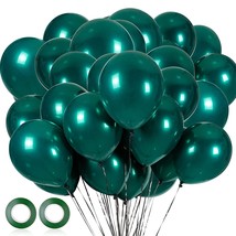 50Pcs Chrome Emerald Green Balloons, 12Inch Metallic Green Double Layer Latex Ba - £16.07 GBP