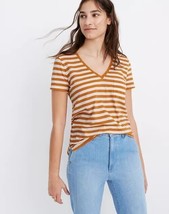 Madewell Womens SZ XS Whisper Cotton V-Neck Pocket Tee in Richie Stripe - £11.83 GBP