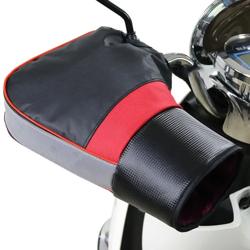 Motorcycle Handlebar Covers Winter Thick Warm Handle Bar Gloves Covers Universal - £16.14 GBP