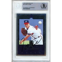 Tom Glavine Atlanta Braves Auto 1997 Donruss Elite Signed #46 BAS Auth Slab HOF - $119.99