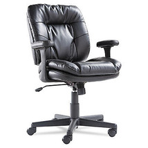 Oif ST4819 Swivel-Tilt Leather Task Chair, Black - £139.30 GBP