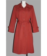 VTG Forecaster of Boston Rust Lightweight Belted Lined Trench Coat Wms 1... - $67.90 CAD