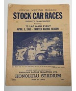 1953 Honolulu Stadium Futurity Championship Stock Car Races April 3rd Pr... - $49.49