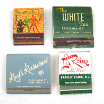 4 Vintage Matchbooks FULL Sherwood Inn Roofs Restaurant White Inn Hotel ... - £19.63 GBP