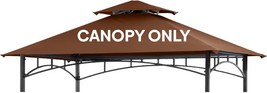 Grill Gazebo Replacement Canopy Roof, 5&#39;X8&#39; Outdoor Bbq Gazebo Top,, Brown - $44.97