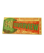 Vintage 1940 Riverview Amusement Park Chicago Ticket Admit One Original - £19.31 GBP