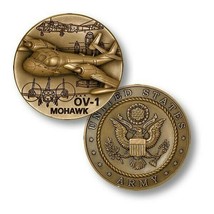 ARMY OV-1 MOHAWK 1.75&quot; CHALLENGE COIN - £27.49 GBP