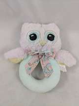 Bearington Baby Owl Rattle Plush Grabber 6 Inch Stuffed Animal toy - $8.95