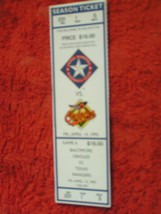 MLB 1995 Texas Rangers Ticket Stub Vs. Baltimore Orioles 4/14/95 - £2.72 GBP