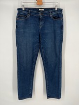 Eileen Fisher Straight Leg Jeans Sz 10 Blue Stretch Organic Cotton - £21.31 GBP