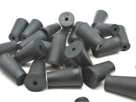 #00 Solid Rubber Stoppers  Lab Tapered Plug Cork 1 Hole Fits 13/32&quot; to 1... - £9.95 GBP+