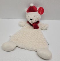 Demdaco Polar Bear Lovey Plush Cozie Toy Security Baby Blankie Christmas New - $41.57