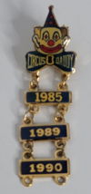Circus Daddy 1985 1989 1990 Masonic Shriners Clown Mason Vintage Lapel H... - £12.01 GBP
