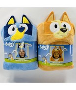 New! Bluey Set of Toddler Hooded Character Blankets Bluey & Bingo - $34.99