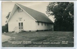 Fellowship Chapel Quaker Heights Church Camp Eldora Iowa RPPC 1962 postcard - $7.38