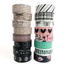 Vintage Washi Tape Set, 16 Rolls Of 15 Mm Wide (7 M Long), Cute Decorative Tape  - £19.09 GBP