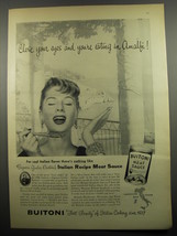 1955 Buitoni Meat Sauce Ad - Close your eyes and you&#39;re eating in Amalfi - £14.78 GBP