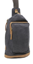 Vagarant Traveler Cotton Canvas Chest Pack Travel Bag CK89.Grey - $33.00