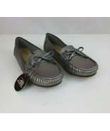 New Alexis Bendel Dorothy-30L Pewter Silver Leather Loafers Slip On Shoe... - $29.69