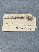 Western Union Telegraph Company Supply Postcard Postmarked 1900 KG JD - $75.38 MXN