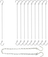 10 Pack 25&quot; SIL Storagehook Silver Hanging Chains with S Hooks for Hangi... - £18.49 GBP