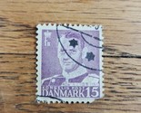 Denmark Stamp King Frederik IX 15 Used - $0.94