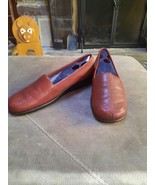 Aerosoles Women&#39;s Red Wine Leather Wedge Slip On Shoe Size 8.5M - £19.44 GBP