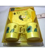 Sesame Street Plastic Plates Cups Bert Ernie never opened imperfect 1988... - $24.63