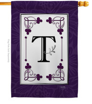 Classic T Initial House Flag Simply Beauty 28 X40 Double-Sided Banner - $36.97