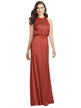 Dessy 3055...Sleeveless Blouson Bodice Trumpet Gown...Amber Sunset....Si... - $103.55