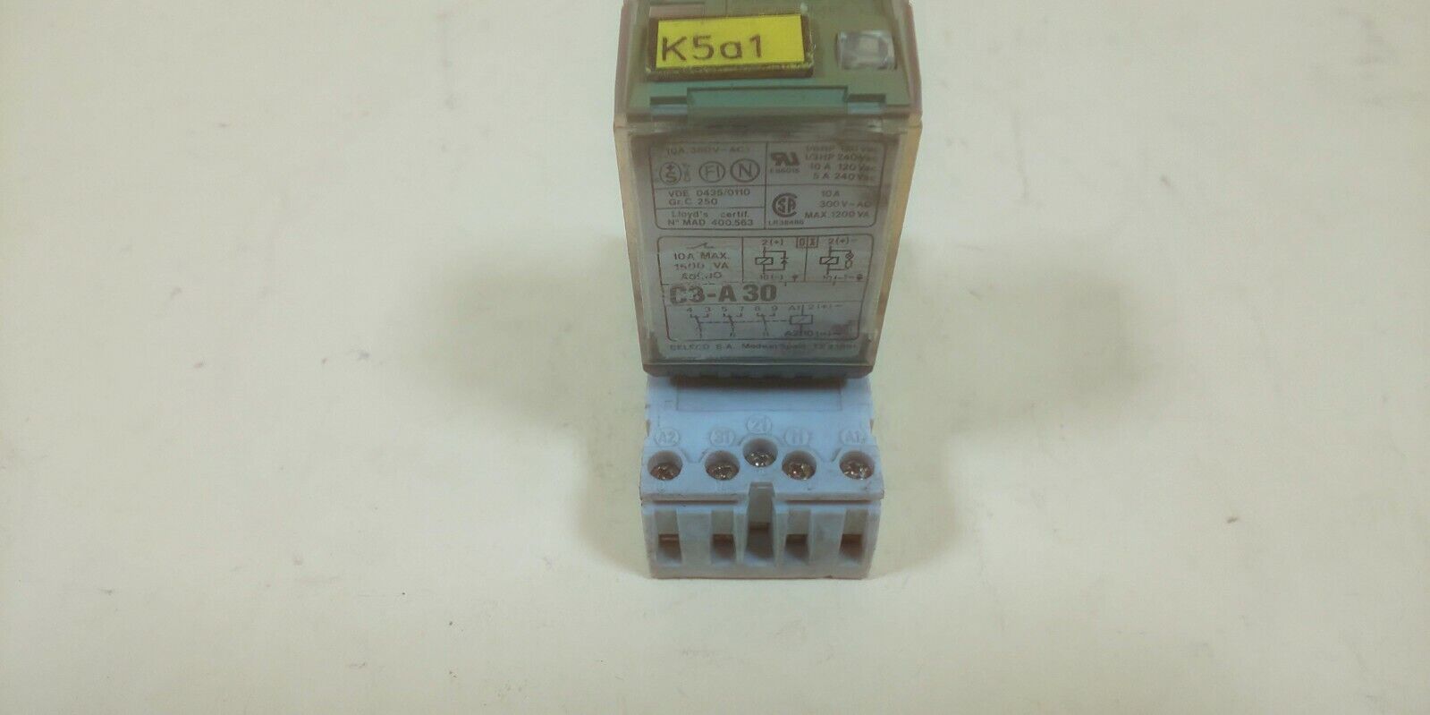 Releco Serie MR-C C3-A30 K5A1 Relay With Base - $13.75