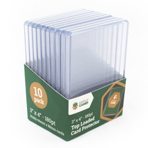 LPG Top Loaded Card Protector 3x4&quot; 180pt 10pk - £22.20 GBP