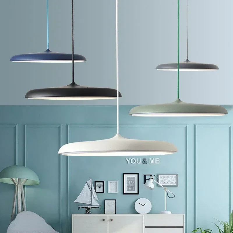 Modern UFO Led Pendant Light Design Round Indoor Hanging Lamp Nordic Kit... - $86.58+
