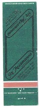 Matchbook Cover Joe Theismann&#39;s Camp Springs MD Falls Church VA - £0.53 GBP