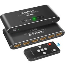 Hdmi Switch 5 In 1 Out With Remote, Aluminum Hdmi Splitter Hdmi Switcher Support - £38.08 GBP