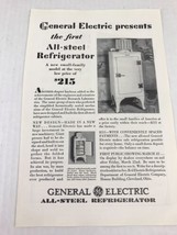 General Electric All Steel Refrigerator Vtg 1929 Print Ad - £7.74 GBP