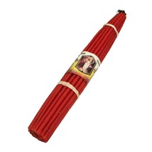 Naturwachs rot 33 Jerusalemkerzen Grabeskirche 29 cm geschenkt - $18.32