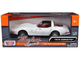 1979 Chevrolet Corvette C3 White with Black Top and Red Interior &quot;Timele... - £31.35 GBP