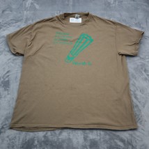 Gildan Shirt Mens XL Brown Cotton Short Sleeve Crew Neck Pullover Churos Tee - £8.54 GBP