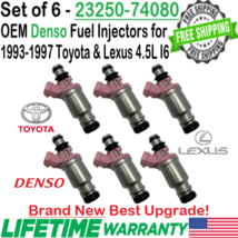 NEW OEM x6 Denso Best Upgrade Fuel Injectors For 1993-97 Toyota Land Cruiser I6 - $470.24