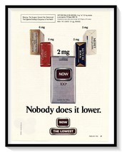 Now Cigarettes R.J. Reynolds Print Ad Vintage 1984 Magazine Advertisement Design - £7.75 GBP