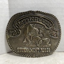 1986 Hesston Outfit Tournament Rodeo Belt Buckle Vintage - $14.84