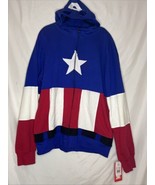 Mens Mad Engine Marvel Captain America Full Zip Hoodie Sweatshirt Size L... - $687.13 MXN