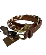 Patricia Nash Belt Womens L Brown Braided Leather Rope Boho Hippie Western - $37.15