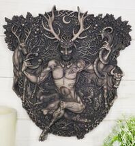 Ebros Wicca Horned God Cernunnos Wall Plaque Masculine Divinity Neopaganism - €45,50 EUR