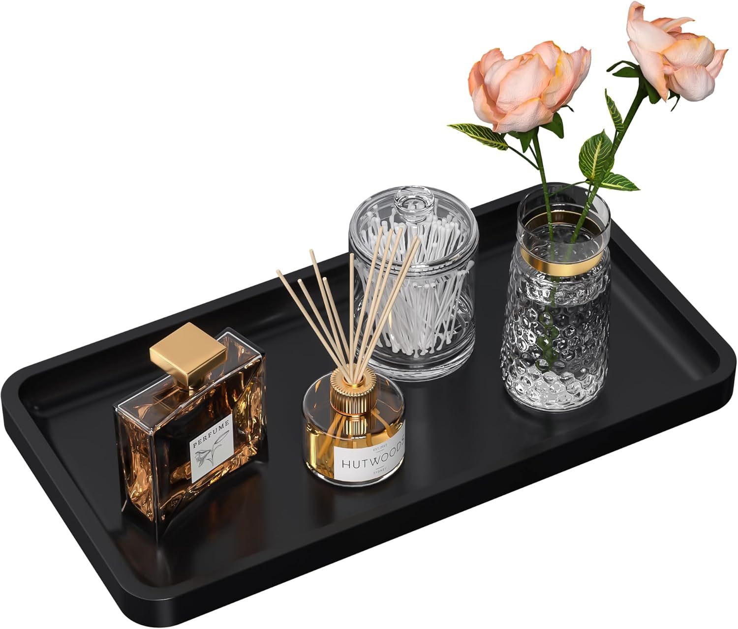 Bathroom Vanity Tray For Countertop - Bamboo Organizer Tray For Dresser,... - $33.99