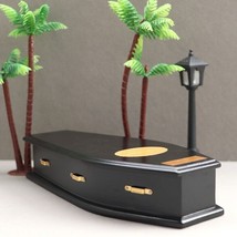 AirAds Dollhouse 1/12 Miniatures Furniture Wood Black Coffin Jewelry Box - £12.99 GBP